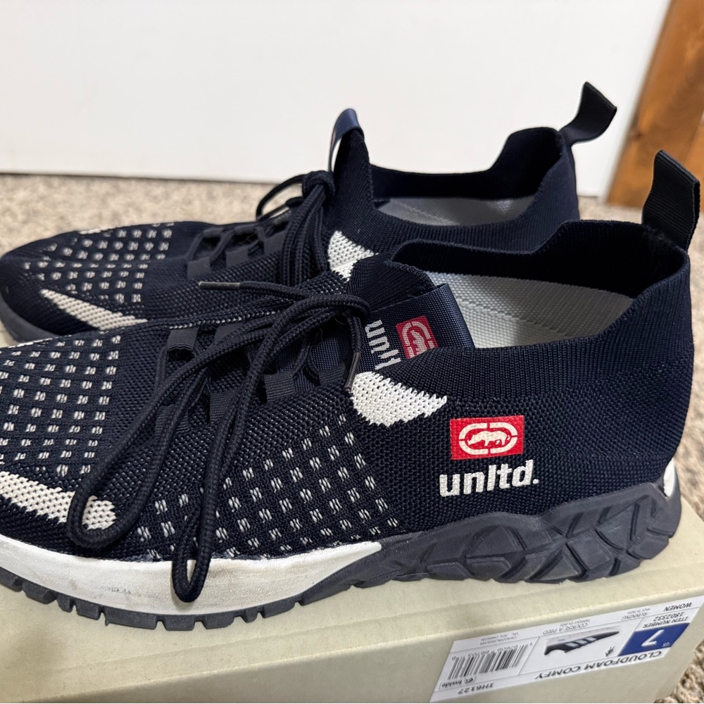 Ecko Unltd Blue and White Athletic Sneakers - Picture 2 of 6